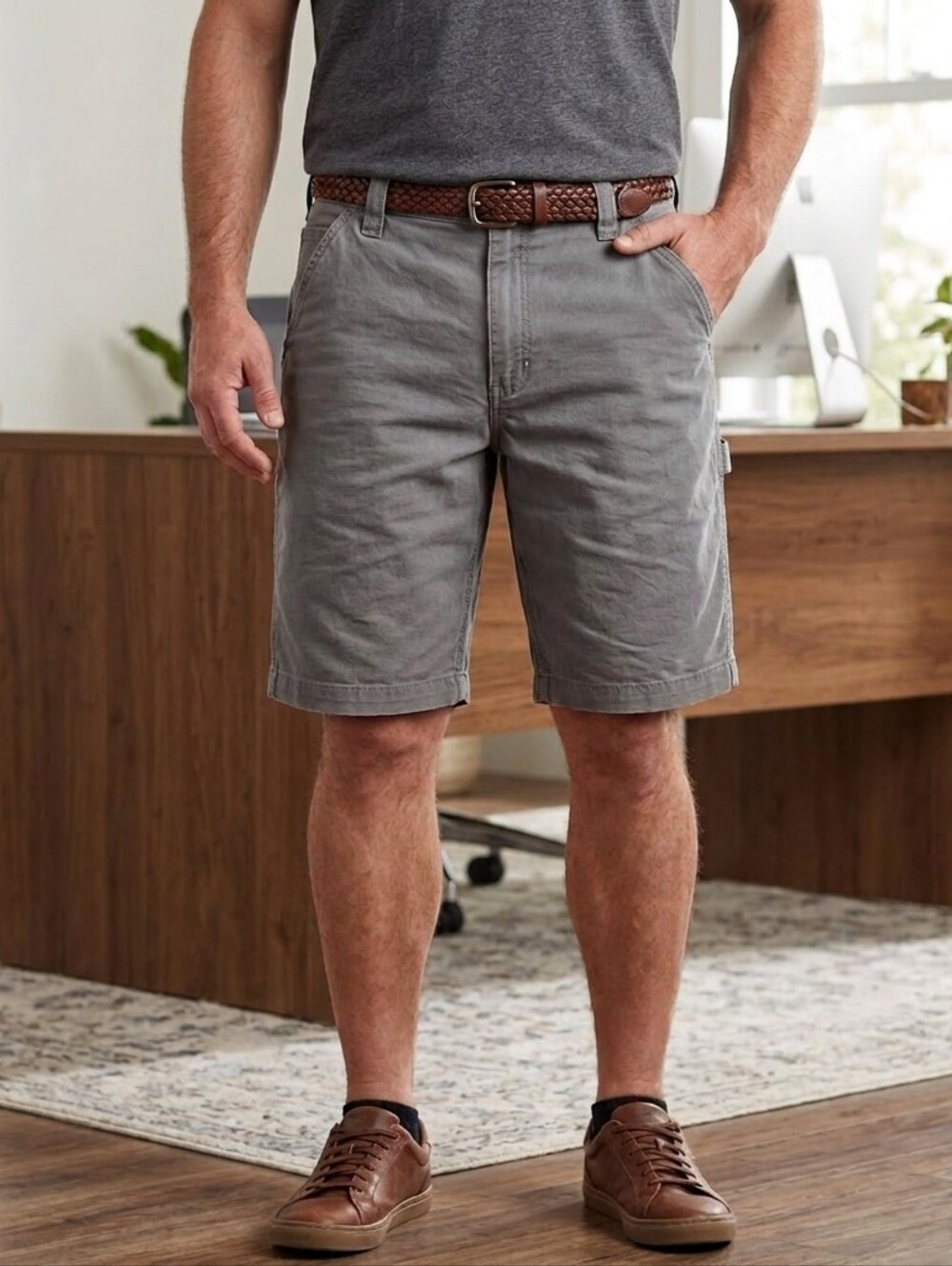 Men's Carhartt Gray Casual Cotton Shorts